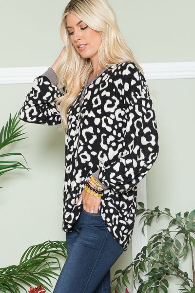 Animal print blouse for women