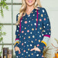 Polka dot hoodie women