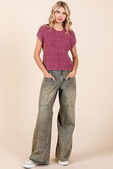 Trendy wide leg jeans