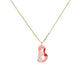 Brass Epoxy Capsule 26 Letter Necklace For Women Initial Alphabet Pendant Necklace Fashion Link Chain Jewelry Gifts