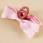 Black Solid Color Ribbon Bow Decor Hair Clip