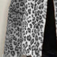 Full Size Leopard Furry Collared Neck Long Sleeve Coat