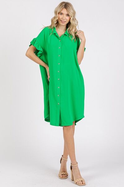 Button-down dress with pockets