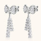 1.12 Carat Moissanite 925 Sterling Silver Bow Earrings - Rebel K Collective