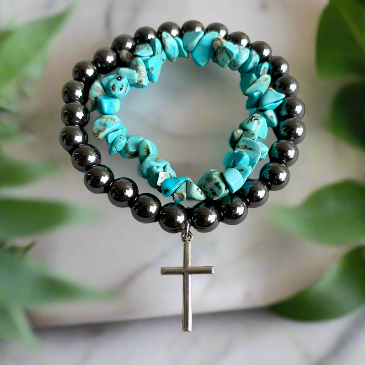 Turquoise Alloy Bracelet