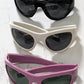 Polycarbonate Frame Cat-Eye Bow Sunglasses