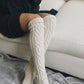 Knee High Cable Knit Socks