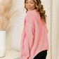 Angel Wings Flower Dropped Shoulder Open Front Cardigan