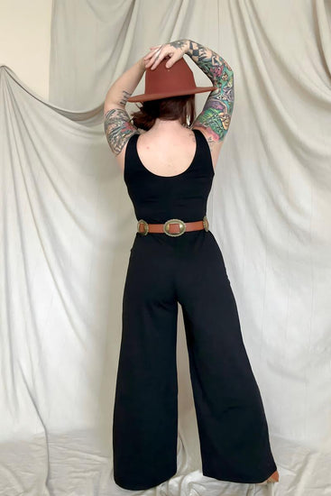 FawnFit Wide Leg Sleeveless Jumpsuit With Built-In Bra - Rebel K Collective