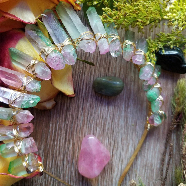 Natural Crystal Crown Headband