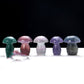 Natural Crystal Colorful Fluorite Mushroom Carving Pieces Hand DIY Polished Gemstones