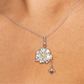 Bee And Flower Necklace 925 Silver Necklace Pendant