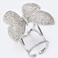 CZ Kinetic Butterfly Ring