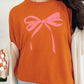 Pink Valentine Bow Graphic Plus Heavy Cotton Tee