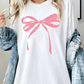 Pink Valentine Bow Graphic Plus Heavy Cotton Tee