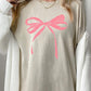 Pink Valentine Bow Graphic Plus Heavy Cotton Tee