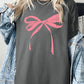 Pink Valentine Bow Graphic Plus Heavy Cotton Tee