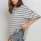 High-low striped t-shirt