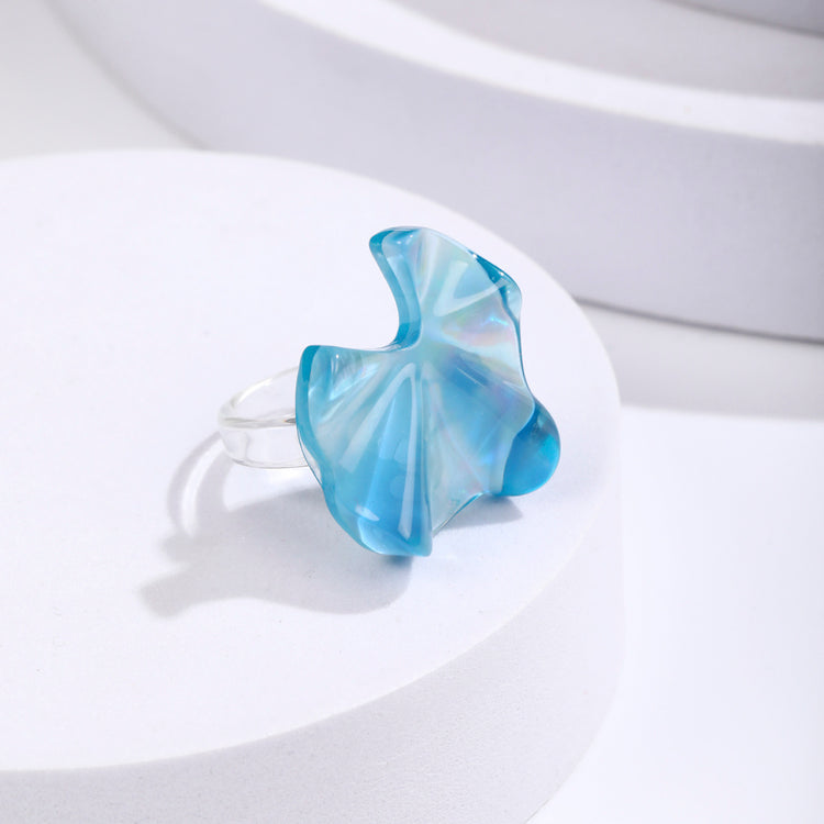 Fashion Popular Resin Dried Flower Ring