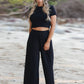 Short Sleeve T-Shirt and Wide Leg Pants Set