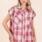 Women's plaid button-up shirt