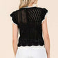 Openwork knit top