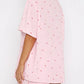 Valentine's Day Printed Collared Neck Short Sleeve Top and Shorts Set