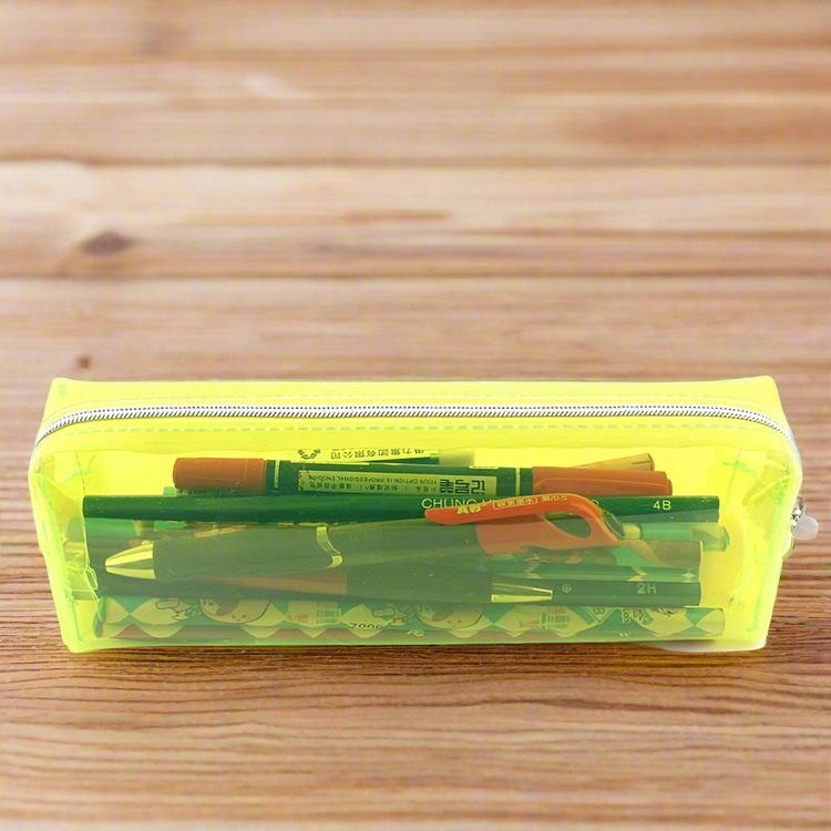 Candy color transparent large capacity pencil case