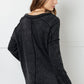 Basically Freezing Brushed Hacci Top in Black