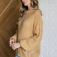 Bubbly Personality Bubble Sleeve Sweater in Wheat