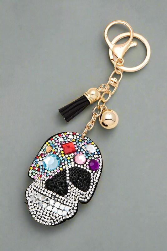 Mix Crystal Skull Iconic Pillow Key Chain