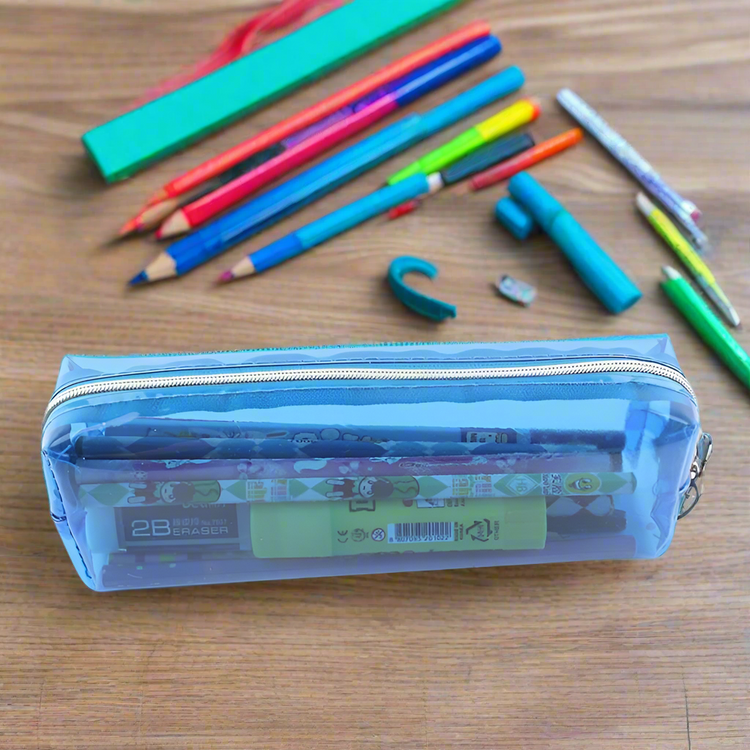 Candy color transparent large capacity pencil case