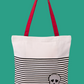 Sequins Skull Patch Fashion Canvas Tote