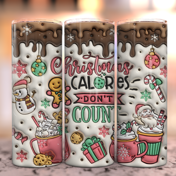 Christmas Calories Don't Count Stainless Steel Tumbler