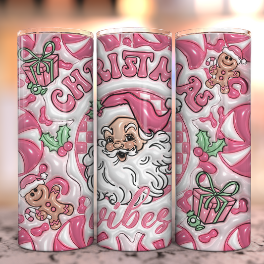 Christmas Vibes Stainless Steel Tumbler