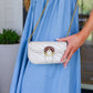 Classic Beauty Quilted Clutch in Ivory