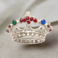 Crystal Crown Brooch