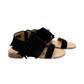 Fringe Star Sandal in Black