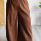 Harmony High Rise Wide Leg Pants in Brown