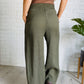 Harmony High Rise Wide Pants in Olive