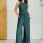 Hilary Wide Leg Jumpsuit in Green