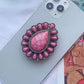 Western Pink Teardrop Phone Grip