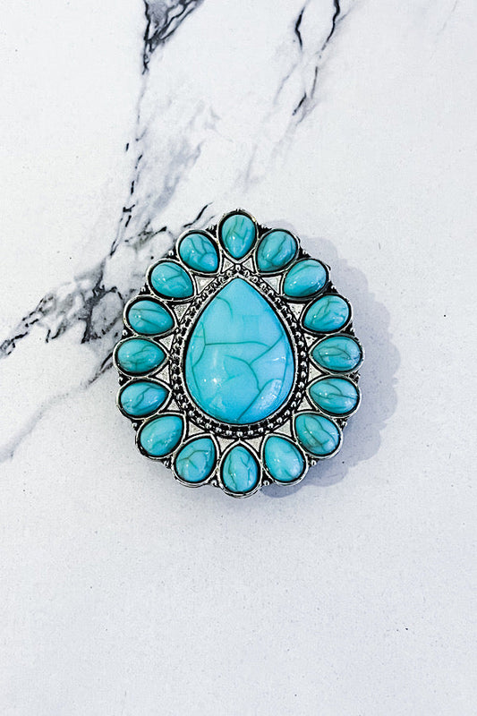 Western Turquoise Teardrop Phone Grip