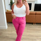 Tanya Control Top Faux Leather Pants in Hot Pink