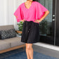 Just a Flirt Pleated Skirt in Black