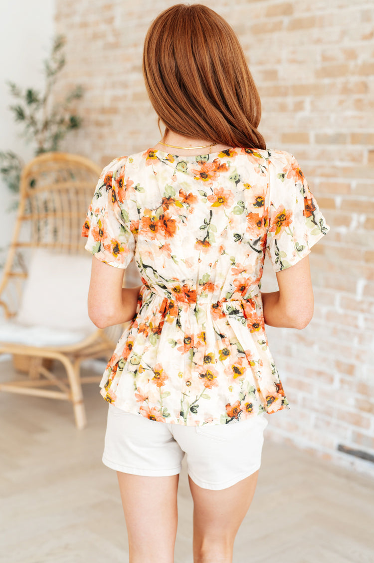 Magic Dance Square Neck Floral Blouse