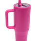 No Spill 40oz Tumbler in Hot Pink