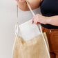 Road Less Traveled Handbag with Zipper Pouch in Cream