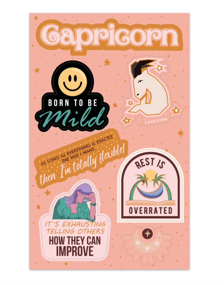 Capricorn Astrological Sticker Sheet