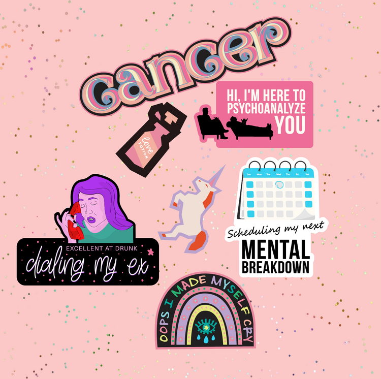 Cancer Astrological Sticker Sheet